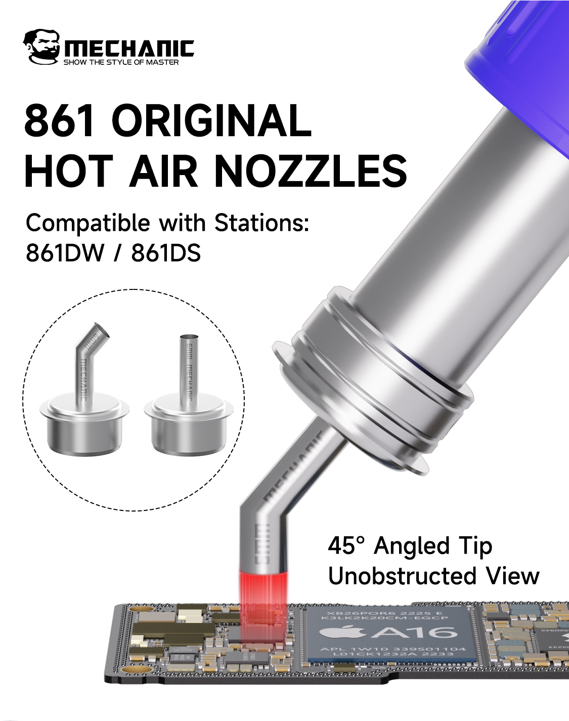 Mechanic 861 Hot Air Nozzles K - Hot Air Rework Station 861Dw ulasan dan harga
