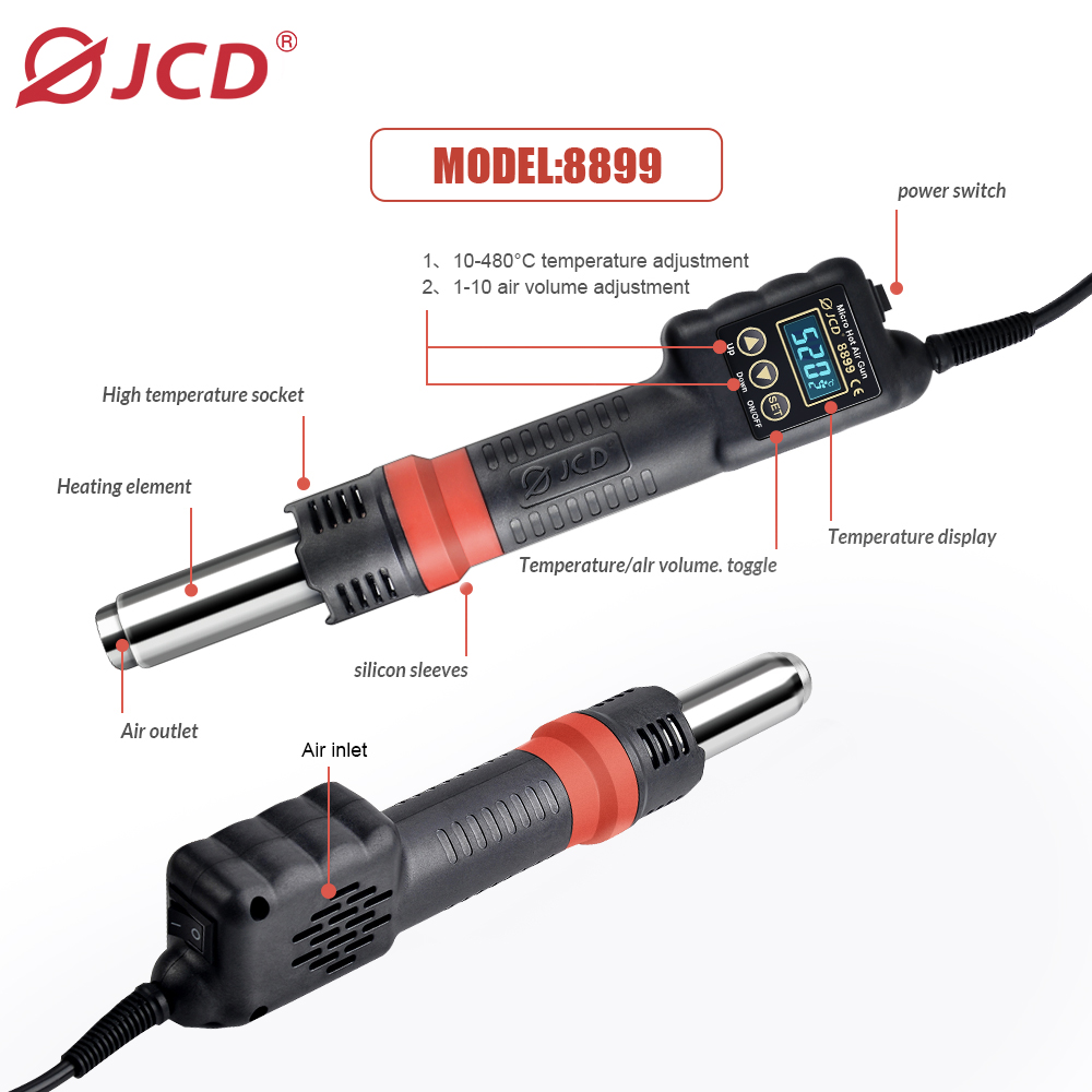 JCD 8899 2 in 1 Soldering Stat - 2 In 1 Soldering Rework Station 750W ulasan dan harga