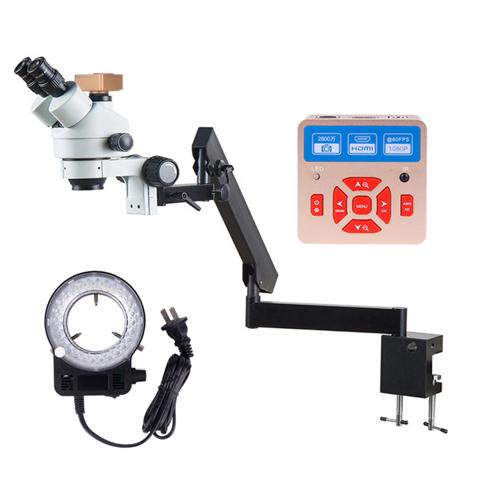 Flexible Arm Fixation Clamp Mi - Trinocular Stereo Microscope 7X-45X ulasan dan harga
