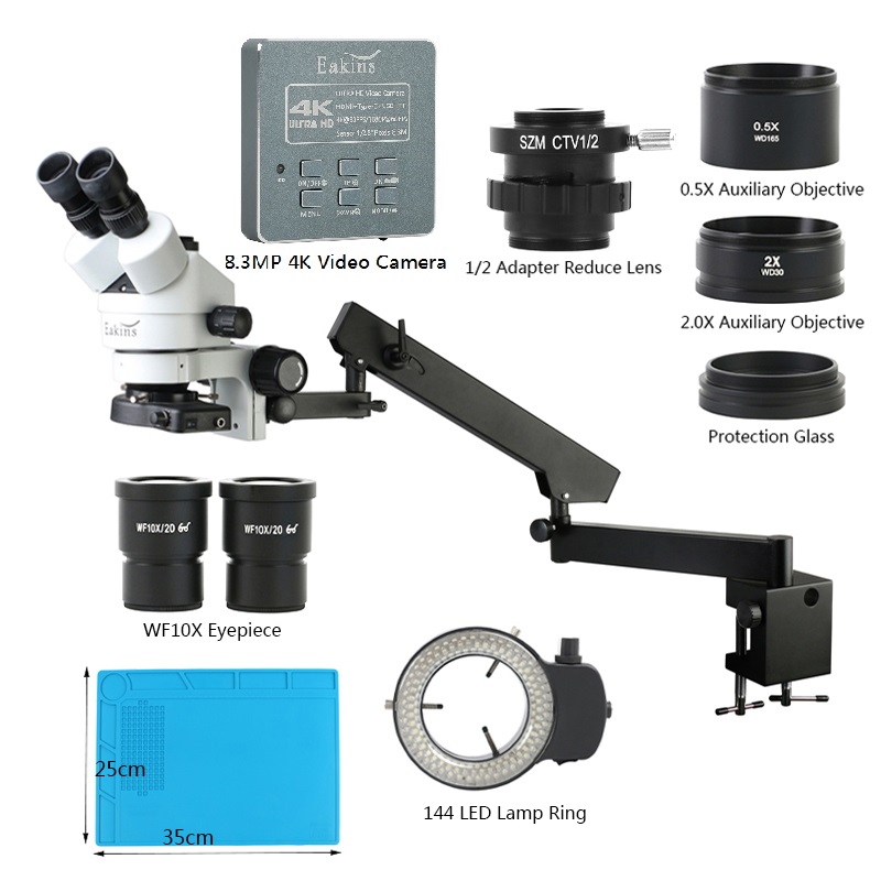 Simul Focal Zoom 3.5X-90X Arti - Trinocular Stereo Microscope 7X-45X ulasan dan harga