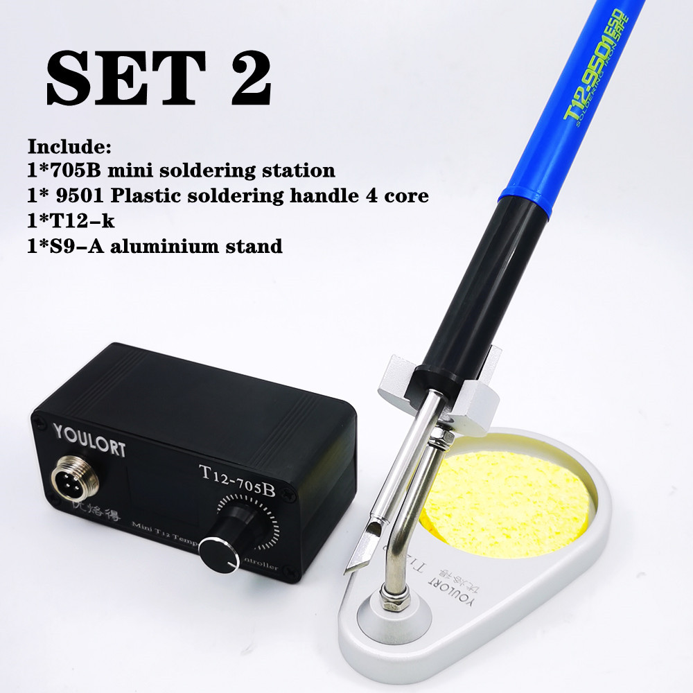 MINI T12-705B Soldering Iron s - T12 Soldering Station Oled ulasan dan harga