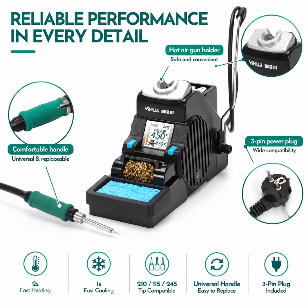 YIHUA 982-III C210 Soldering I - C210 Precision Soldering Station ulasan dan harga