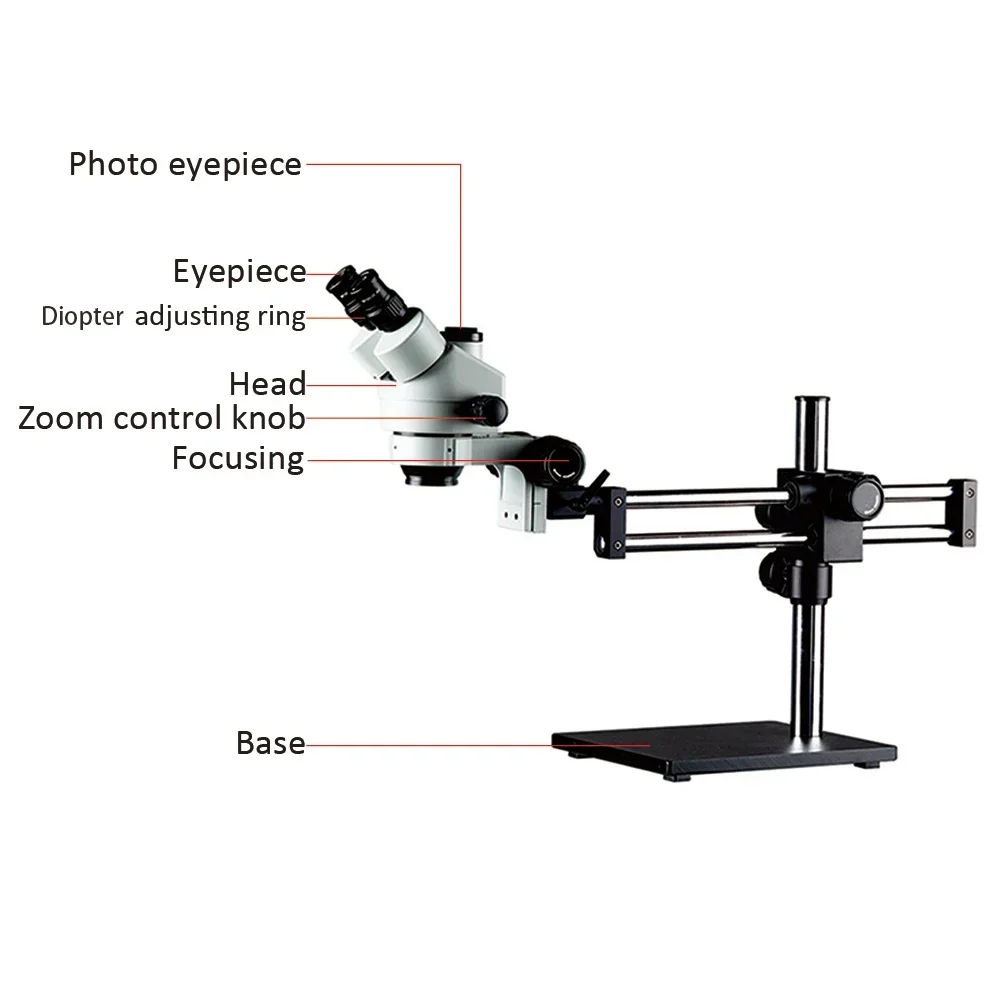 2026/Steady Base Double Boom S - Trinocular Stereo Microscope 7X-45X ulasan dan harga