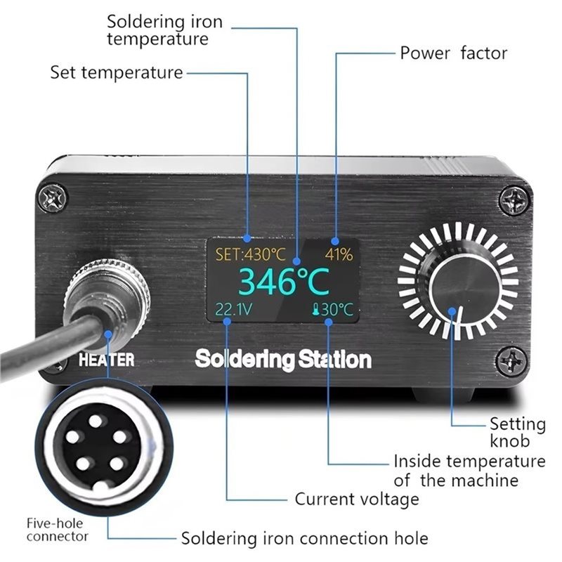 ABYN-Professional T12 Portable - T12 Soldering Station Oled ulasan dan harga