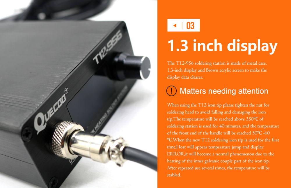 QUECOO T12-956 Soldering Digit - T12 Soldering Station Oled ulasan dan harga