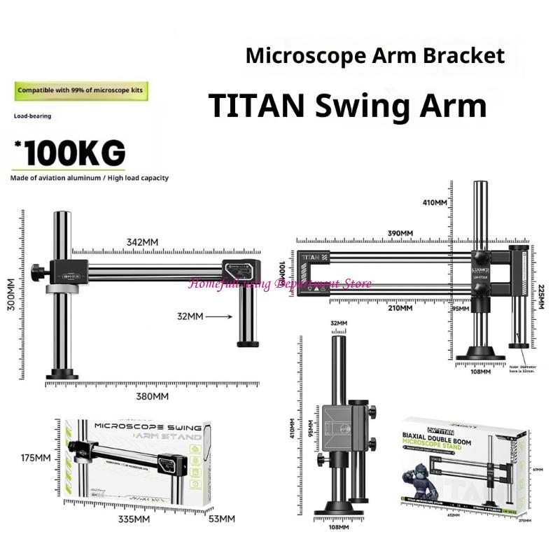  Stereo Microscope Double Arm  - Articulating Arm Boom Stand Microscope ulasan dan harga